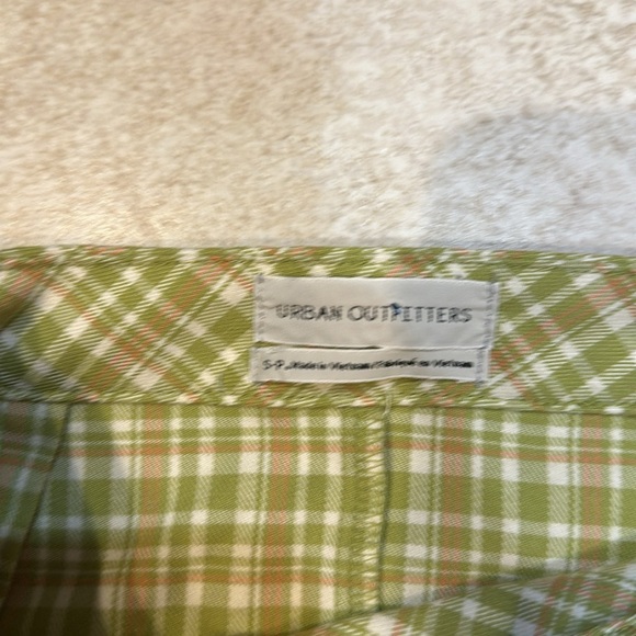 Urban Outfitters Lime Green Plaid Wrap Skirt S Kilt - Picture 3 of 7